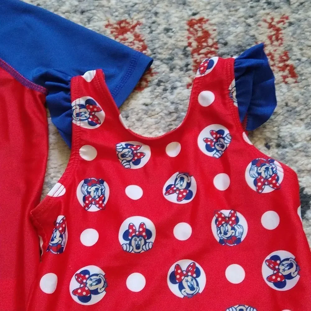 Toddler Minnie Mouse Swim Suit and Shirt size 3T